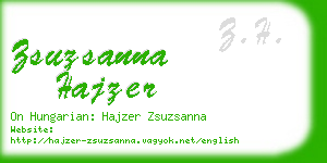 zsuzsanna hajzer business card